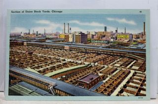 Illinois Il Chicago Union Stock Yards Section Postcard Old Vintage Card View Pc