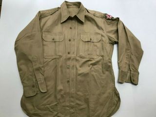 Korean War Era Us Army Khaki Cotton Shirt