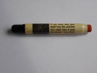 Vintage Bullet Pencil He Careth For You John 10:10 Religous Church Spiritual