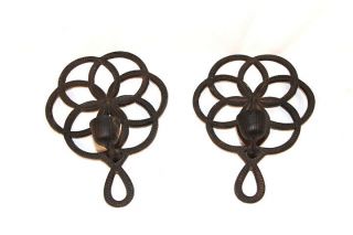 Antique Cast Iron Trivet Seed of Life Wall Decor Candle Holder JZH 1946 2