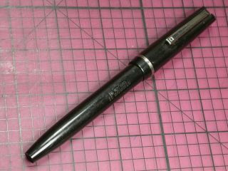 Vintage Gloss Black Osmiroid 65 Lever Fill Fountain Pen Made In England