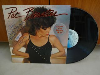 Pat Benatar " Crimes Of Passion " Chrysalis Gold Stamp Promo Signed Autographed Lp