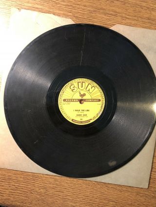 JOHNNY CASH 78 Rpm - I Walk The Line / Get Rhythm 1956 SUN Records 2