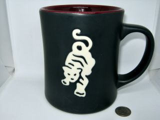 Starbucks 2012 Sumatra Tiger 16 Oz Coffee Mug In Matte Black & Maroon