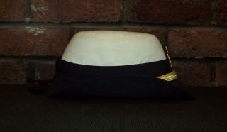 Vintage 1950 ' s US Navy Female Naval Academy Dress Cap Hat 3