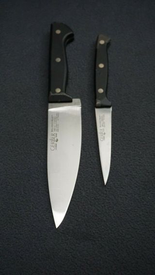 ,  Vntg Gerber Legendary Blades Balance Plus 2 Knife Set - 6 " Cooks & 4 ",