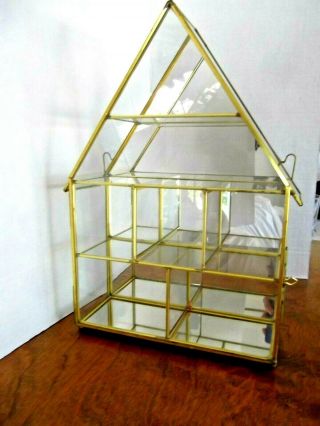 Brass And Class Curio Display Cabinet - Mirror Back