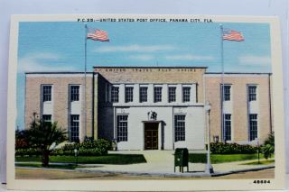 Florida Fl Panama City Us Post Office Postcard Old Vintage Card View Standard Pc