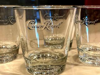 Embossed Crown Royal Rocks Bar Glass Tumblers Set Of 4 (2)