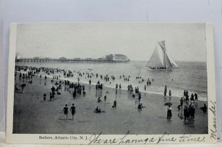 Jersey Nj Atlantic City Bathers Postcard Old Vintage Card View Standard Post