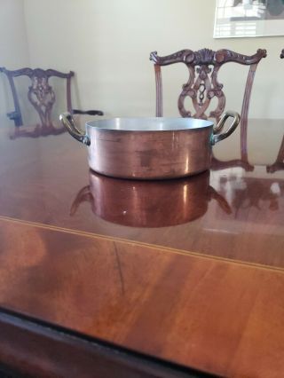 Vintage Antique French Copper Pot Pan Marked Made In France