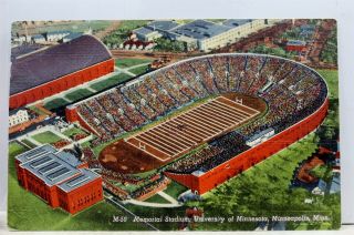 Minnesota Mn Minneapolis University Memorial Stadium Postcard Old Vintage Card