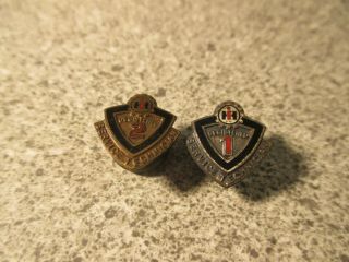 International Harvester 1 & 2 Year Service Technician Pin One Is Sterling Silver
