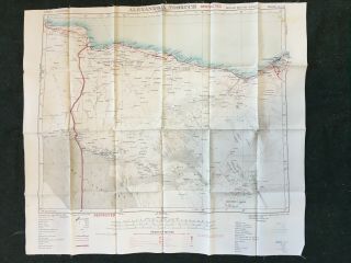 Cold War Issue 1950s British Raf Sas Tobruch Cairo Silk Escape Map