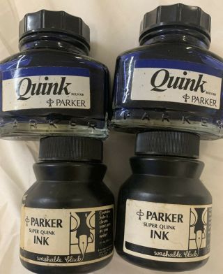 Parker Quink Ink Bottles (4)