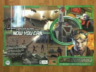 Command & and Conquer Renegade PC 2001 Vintage Print Ad/Poster Official Art Rare 3