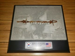 Korean War The Wire Fence From Dmz Limited Edition 50th Anniversary Plaque