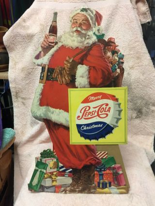 Pepsi Christmas Santa Cardboard Display