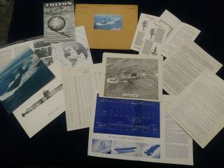 Nuclear Submarine Uss Nautilus Vintage Souviner Pack Early 60s Navy Dept.