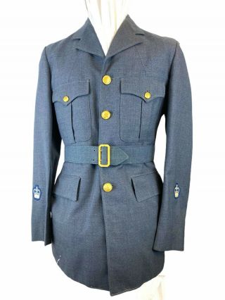 Cold War Canadian Rcaf W/o Four Pocket Jacket Uniform Size 13
