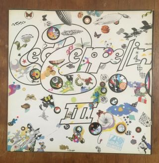 1970 Uk Press Led Zeppelin Iii Atlantic Plum Orange Vinyl Lp Rock