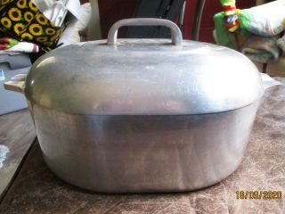 Vintage Ghc Magnalite Aluminum 8 Qts Oval Roaster & Lid
