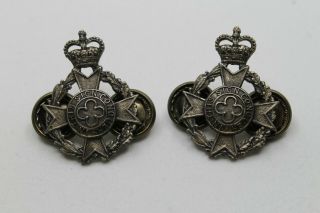 Post Ww2 Canadian Chaplain Service Officers Pewter Finished Collars Pair
