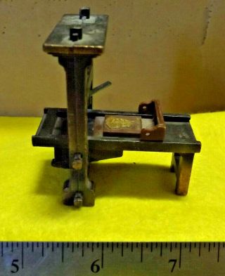 Miniature Cast Metal Doll House Size Printing Press Vintage Pencil Sharpener Guc