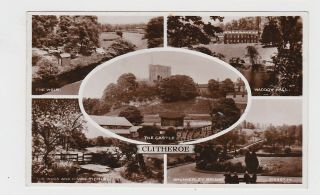 Old Real Photo Card Clitheroe 1947 " Britain For Holidays " Slogan Burnley