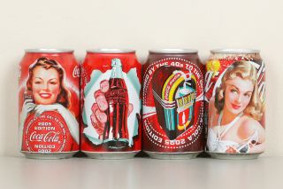 2005 Coca Cola 4 Cans Set From Belgium,  Inspired By The 40 