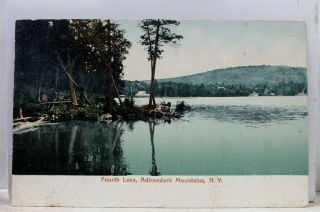 York Ny Adirondack Mountains Fourth Lake Postcard Old Vintage Card View Post