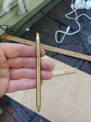 Vintage Chromatic Gold Ballpoint Pen With Box