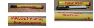 Massey Harris Tractor Racine Wisconsin Bullet Pencil Nrmt Bright Colors