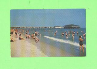 Oo Postcard Surf Bathing At Old Orchard Beach Maine Bathers On The Beach