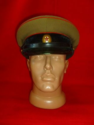 1960 ' s Russian Soviet Army Officer Uniform Cap Hat Brass Cockade USSR Size 57 2