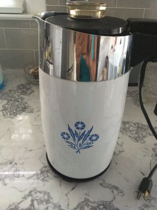 Vintage Corning Ware Cornflower Blue - 10 Cup Electric Coffee Pot