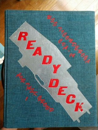 1958 Ready Deck Far Eastern Cruise Uss Ticonderoga Navy Aircraft Carrier Book