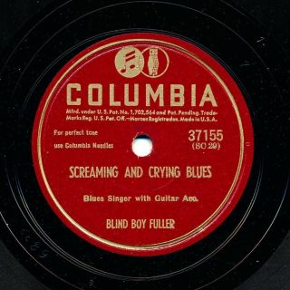 Blind Boy Fuller Screaming And Crying Blues / She’s A Truckin’ Little Baby,  E/e -