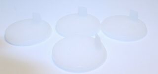 4 Vintage Tupperware Sipper Sippy Cup Seals Flat Clear G Bell Tumbler Lids 1552