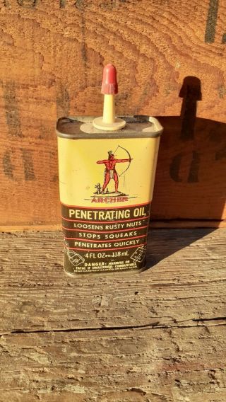 Vintage 1960’s Archer Penetrating Oil Can Handy Oiler