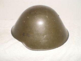 East German Ddr M56 Helmet With Ww2 Type Liner,  Stamped Ii 7 60