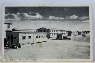 Jersey Nj Wrightstown Camp Dix Barracks Postcard Old Vintage Card View Post