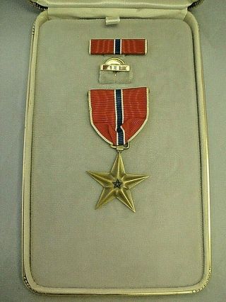 Bronze Star Medal Named With Case Box