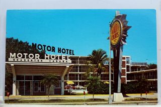 Florida Fl Bradenton Downtown Cabana Motor Hotel Postcard Old Vintage Card View