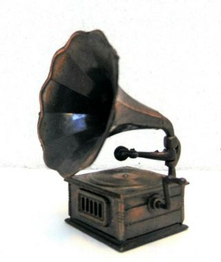 Vintage Gramophone Phonograph Record Player Diecast Pencil Sharpener
