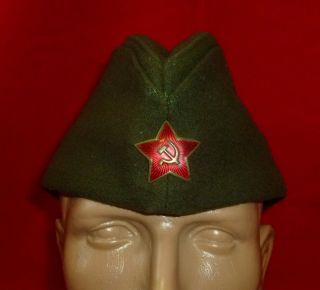 1955 Russian Soviet Army Officer Pilotka Cap Hat Size 57 Krasniy Voin Ussr