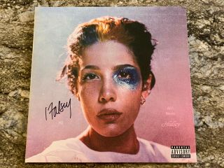Halsey Signed Manic Vinyl Album Lp Pink & Blue Splatter Vinyl Limited Edition