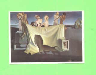 Risque Oo Postcard Topless Woman Beauty The Old Age Dali Art Post Card