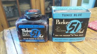 Vintage Parker " 51 " Ink Bottle & Box