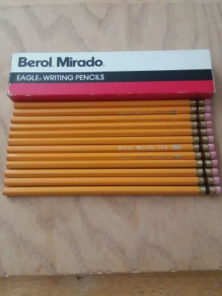 Vintage Berol Mirado No 174 - 2 1/2 No.  2 Twelve (12) Eagle Writing Pencils